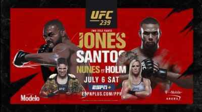 UFC 239 JONES VS. SANTOS Full Fight Replay Free