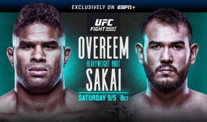 Watch UFC Fight Night 176: Overeem vs. Sakai 9/5/2020  Full Show Online Free Full Show Online Free
